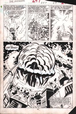 Al Milgrom, Joe Sinnott | Avengers #247 P.20 - the Uni-Mind - 1984 | Anthony’s Comic Book Art
