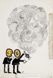 Jerzy Flisak (1930 - 2008) | Jerzy Flisak | "Czy ty chociaż widzisz komu kadzisz?", ilustracja satyryczna | Desa Unicum