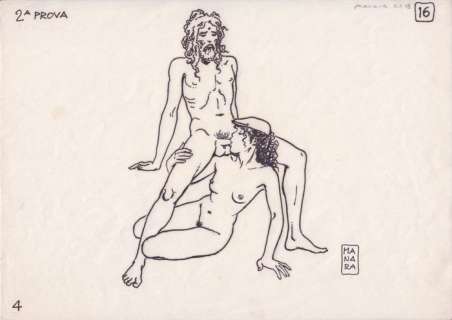 Manara, Milo - Dessin original (ex p.62) - Kama Sutra - (1997) | Catawiki