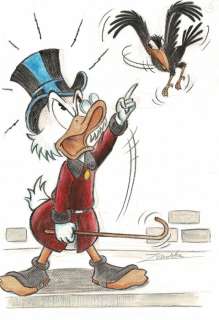 Vendetta, Z. - Original Pastel Painting #6 - Uncle Scrooge and The Crow | Catawiki