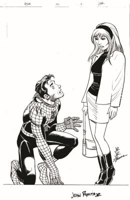 John Romita Jr., Scott Hanna | Amazing Spider-Man #904 Cover (Spider-Man Confronting....Gwen Stacy!) | Romitaman
