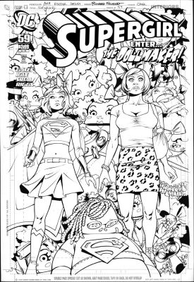 Reeder, Amy - Supergirl #59 Cover, Supergirl Cat Grant with Dolls - Dollmaker 2011 | Cool Lines Art