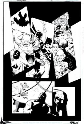 Dexter Vines, Ed McGuinness Jr. | Superman / Batman #25 P 10 (Mr Mxyzptlk, Darkseid, Superman, Kryptonite Man, Batman, Composite Batman, 4 Supergirls!) | Romitaman