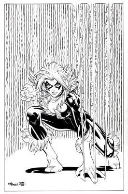 Ed McGuinness Jr. | Black Cat Illustration (Uncanny X-Men #207 Cover Homage!) | Romitaman