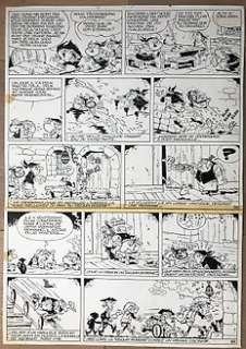 Remacle, Marcel - Originele pagina (p.9) - Le Vieux Nick / Ouwe Niek en Zwartbaard - Le Vaisseau du Diable - (1958) | Catawiki