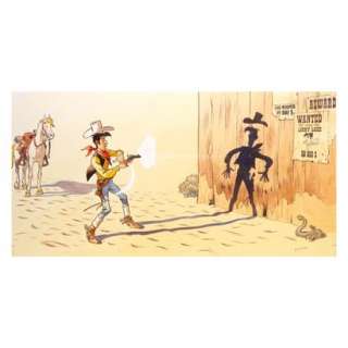 Matthieu Bonhomme | MATTHIEU BONHOMME LUCKY LUKE (VU PAR...) Wanted Lucky... | Daniel Maghen Enchères