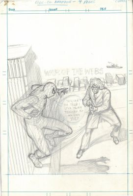 Win Mortimer | Spidey Super Stories Un-Used Fully Penciled Cover (1982) | Romitaman