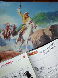 ORIGINAL LUIS BERMEJO ROJO - ACRICLICO SOBRE TELA - HISTORIAS FBI , APACHE , 29X28CM PERFECTO ESTADO