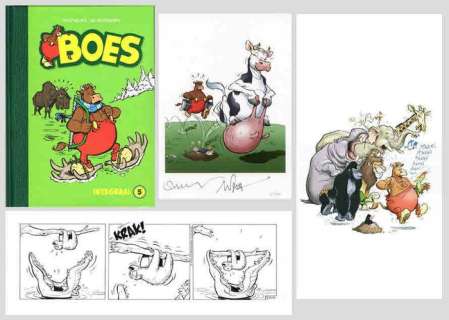Boes - Luxe editie Boes Integraal deel 5 - N° 12/80 met originele strook in speciale map + ex-libris - hc met linnen rug | Catawiki