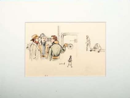 Juillard, André ( 1948 ) | Dessin crayonné et crayons de couleurs de Blake et… | Stanley’s Auction