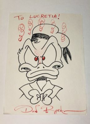 Donald Duck Original Art Sketch By Don Rosa 8.5x11” Black & Red Ink Disney | eBay US (Buy It Now)