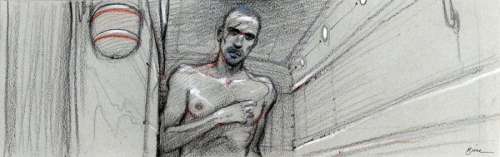 Bilal | Crayon gras sur papier teinté et Rehauts de pastel... | Coutau Bégarie