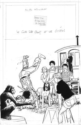 Gillon Paul | Couverture du CLUB DES CINQ et les saltimbanques par GILLON | Galerie Napoléon