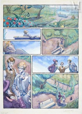 COROMINAS, Enrique (Né en 1969) - Lot 45 - Le portrait de Dorian Gray, chapitre 1, planche 5 (planche 11)