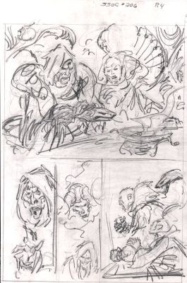 John Buscema | Savage Sword of Conan #206 P 4 (11 X 17 Inch Bronze Age Prelim) | Romitaman