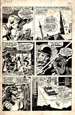 John Buscema, Tom Palmer | Captain Britain #24 P 3 (Tom Palmer Inks! Captain Britain with Nick Fury, Dum Dum Dugan, & Shield!) 1976 | Romitaman