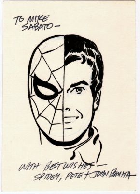 John Romita Sr. | Peter / Spider-Man Detailed Split Head Pinup (1970S-80S) | Romitaman