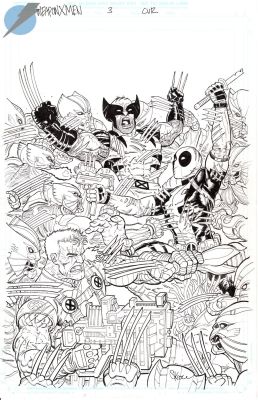 Steve Skroce | Weapon X-Men Issue 3 Page Cover | Felix Comic Art