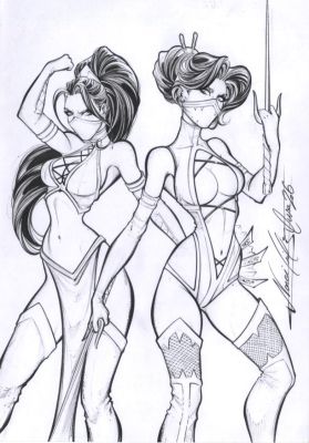 Narcelio Sousa | Mileena And Kitana (Mortal Kombat) | ComiConArt