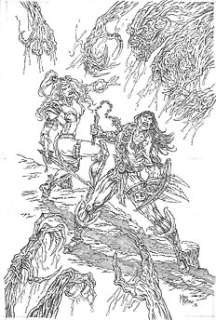 Conan & Red Sonja - Original Drawing - Mike Ratera 