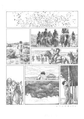 Sicomoro Eugenio | Planche originale 27 du SACRIFICE DES AIGLES par Eugenio SICOMORO | Galerie Napoléon