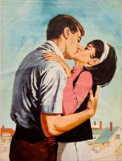 Prunés, Carlos - Original cover in colour (oil on canvas) - Romantic theme - [Â± 1965) | Catawiki