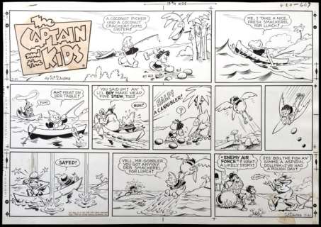 R. Dirks - Captain and the Kids - Planche originale signée (1963) | Catawiki