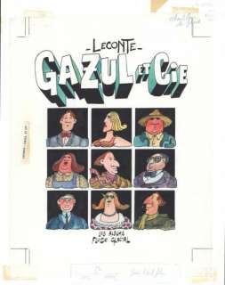 Patrice Leconte | "Gazul & Cie" Couverture. Album. 38,5 x 32,5 cm | Aponem
