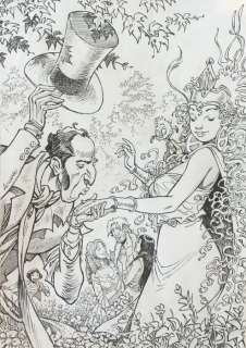 Aouamri, Mohamed - Orignele tekening ’Hermelijn’/La Quête de l’Oiseau du Temps - (ca. 2000?) | Catawiki