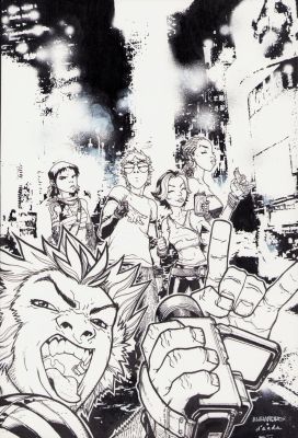 Ale Garza, Carlos D’anda | Gen 13 Cover Detailed Ink Art - Signed By Garza + D’anda | Anthony’s Comic Book Art