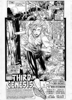 Chris Bachalo - Bachalo, Chris - Generation X #1, Pg 1 Splash For First Issue! Husk / Paige Guthrie 1994