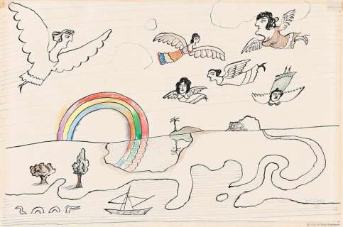 SAUL STEINBERG (1914-1999) Flying Harpies. | Swann Galleries