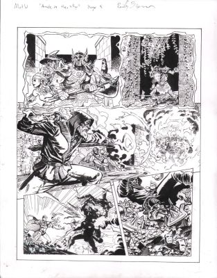 Reilly Brown | Masters of the Universe: the Powers of Grayskull - Arcade in the Sky #1 P.5 - Wizards Attack Tauraton - Signed - 2026 | Anthony’s Comic Book Art
