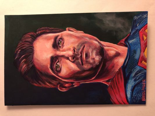 Dan Neidlinger | Tyler Hoechlin Superman Hand Painted Sketch Cover | Raremarq (Buy It Now)