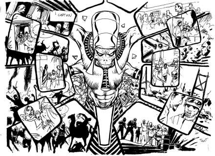 Peter Gross | Testament Issue 11, Page 04 and 05 layout | Peter Gross