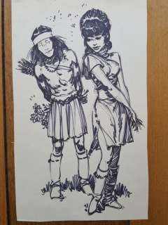Indianen reeks - Originele tekening  - Valentine - (1977) | Catawiki
