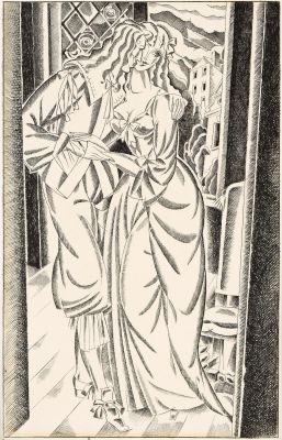 John Austen, (1886-1953), "And then having me in his arms, he kissed me three or four times." 1929. | Swann Galleries