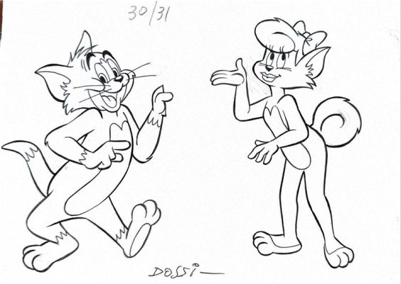 Sandro Dossi | Lot 32 - Illustrazione originale - Tom & Jerry | Finarte