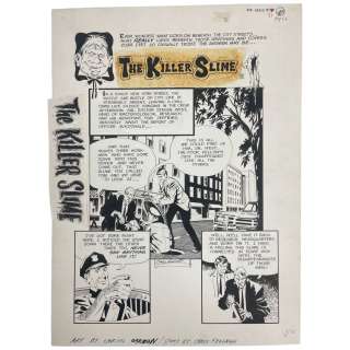 EERIE The Killer Slime Original Storyboard Production Comic Art | Los Angeles Estate Auction
