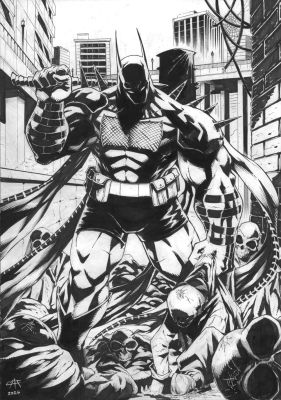Gene Magora | Absolute Batman inks on 11x17 Vellum board! | Raremarq (Buy It Now)