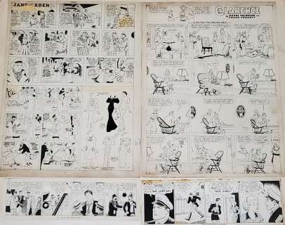 Original Ink Drawing Lot Russell Ross Weare Holbrook Frank Fogarty Lank Leonard Zack Mosley Charles | Hess Fine Auctions