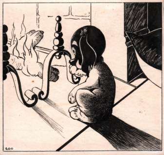 Calvo, Edmond François - Originele tekening - Cocquin le petit Cockèr - (1935) | Catawiki