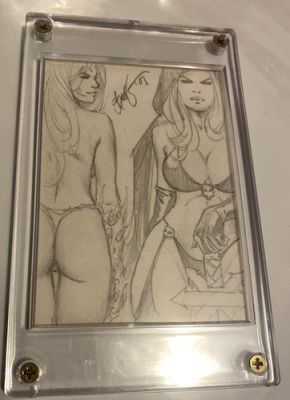Ebas Lady Death original art Lethal ladies Sketch Card Eric Basaldua Witchblade | eBay US