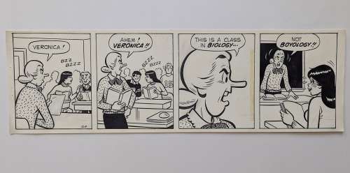 BOB MONTANA Original Ink Comic Strip ARCHIE Stamped | misc / divers