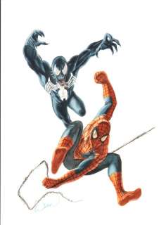 Spider-man & Venom Original Artwork - by John Watson - Dimensions approximativement a3 (30cm x 42cm) | Catawiki