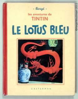 Hergé | NBTINTIN 05 - Le lotus bleu. A9. Edition 1939. Petite image collée. | Coutau Bégarie
