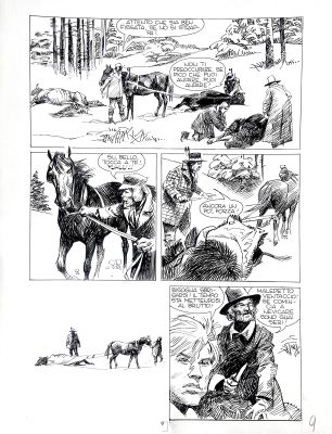 Giorgio Trevisan | Original page for Ken Parker. Cm. 31,5x41,5. Ink. Mint. Code 2098. | Segni e Disegni