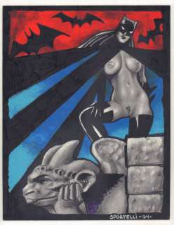George Sportelli - batgirl nude color art - signed