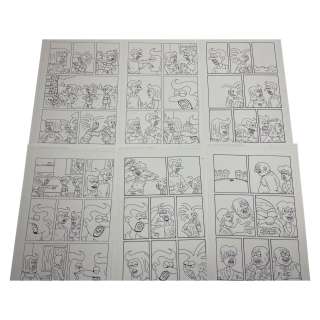 Addanac City Vintage Origional Animation Comic Art Story Board Lot Of 6 | misc / divers