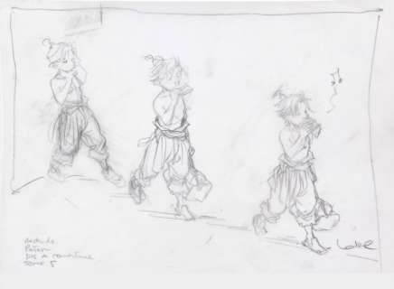 Loisel | Peter Pan, illustration Ã  la mine de plomb sur pa… | Banque Dessinée